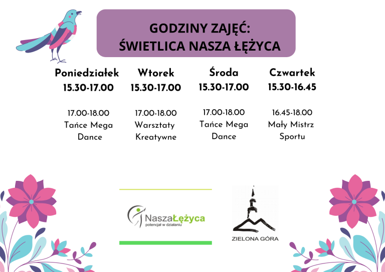 Świetlica - harmonogram